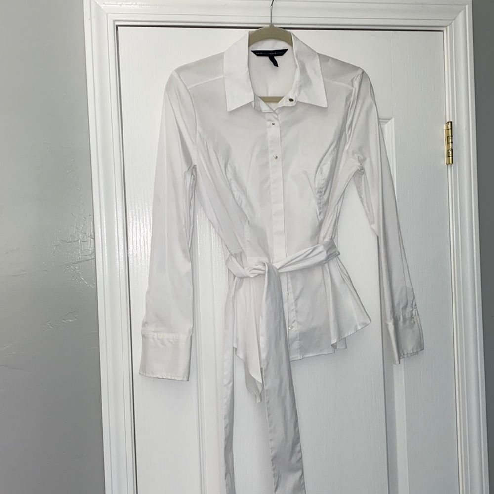 Button down long sleeve collar blouse